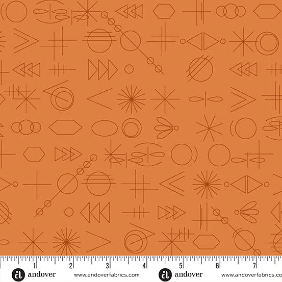 Gameday Muted Tiger quilting fabric, part of the Color Camp fabric collection by Alison Glass (SKU: A-10430-O)