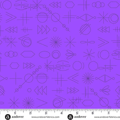 GameDay Pansy quilting fabric, part of the Color Camp fabric collection by Alison Glass (SKU: A-10430-P)