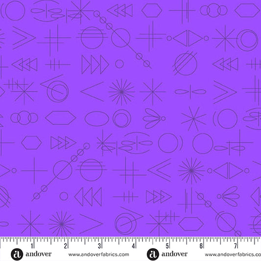 GameDay Pansy quilting fabric, part of the Color Camp fabric collection by Alison Glass (SKU: A-10430-P)