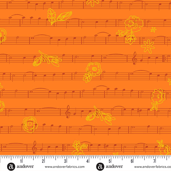 PREORDER - Soliloquy - Singalong in Marigold - Alison Glass - A-1222-O - Half Yard