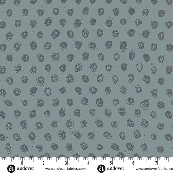 Ink by Giucy Giuce - Polka in Rhino - A-915-C - Half Yard