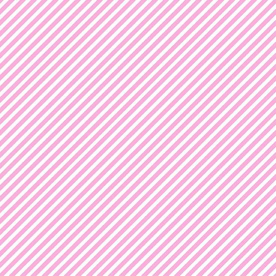Sweet Shoppe - Bias Stripe in Pink - Andover - A-9236-E1 - Half Yard
