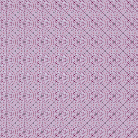 Cotton quilting fabric pattern called 'Buttons in Allium'. Part of the 'Fabrics from the Attic' fabric collection. Designed by Giucy Giuce for fabric company Andover Fabrics. SKU: A-9978-P. 44-45 inch width.
