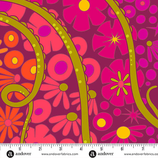 Puerto Bloom - 108" Wideback Fabric - Redwood 108s by Alison Glass (Preorder)