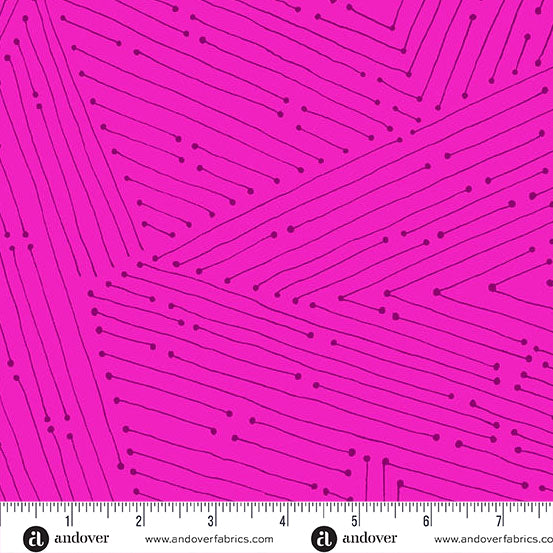Electric Pink Gravitation wideback quilting fabric, part of the 40 fabric collection by Giucy Giuce (SKU: AW-1514-E)