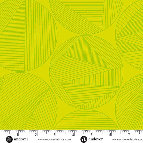 Electric Yellow Sphere wideback quilting fabric, part of the 40 fabric collection by Giucy Giuce (SKU: AW-1515-G)