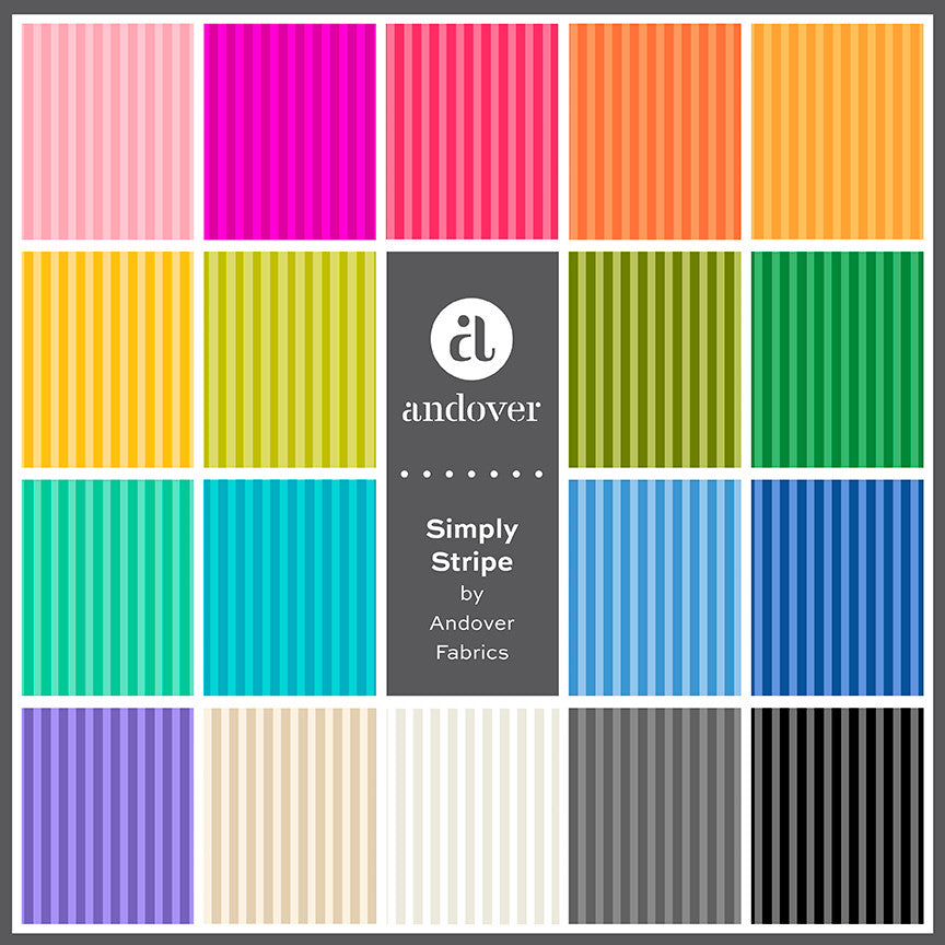 Simply Stripe Half Yard Bundle, 28 pcs (Preorder)
