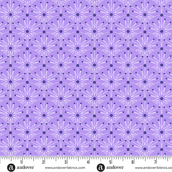 Deco Frost - Winter Clamshells in Purple Haze - CS-1111-P - Half Yard
