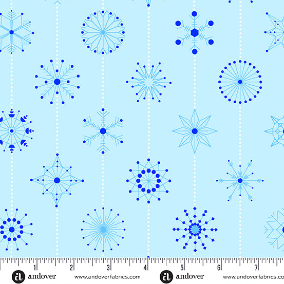  Deco Frost - Snowflakes in Arctic - CS-1114-LB - Half Yard