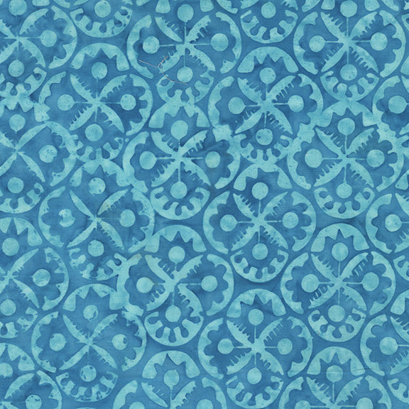 Dutch Days - Flower Stamp in Malibu - Shayla Wolf - 746Q-4 - Half Yard (Preorder)
