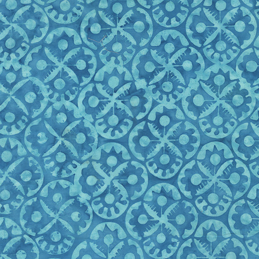 Dutch Days - Flower Stamp in Malibu - Shayla Wolf - 746Q-4 - Half Yard (Preorder)
