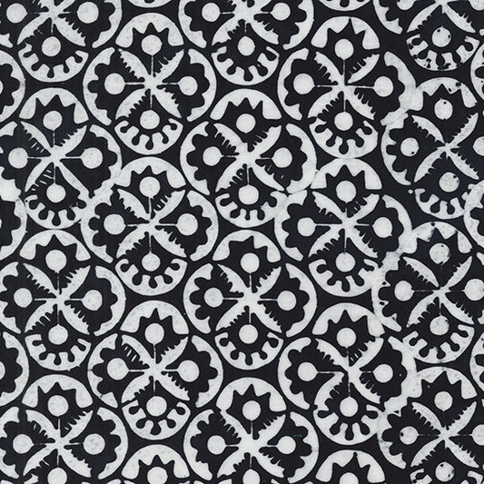 Dutch Days - Flower Stamp in Tuxedo - Shayla Wolf - 746Q-5 - Half Yard (Preorder)