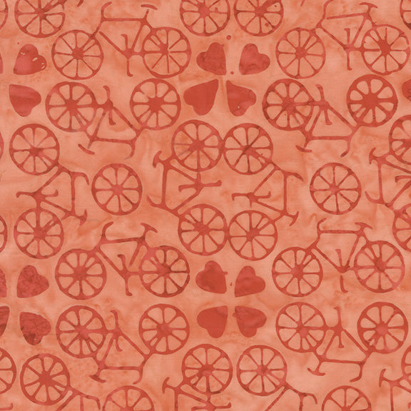 Dutch Days - Bicycle Love in Blush - Shayla Wolf - 749Q-2 - Half Yard (Preorder)