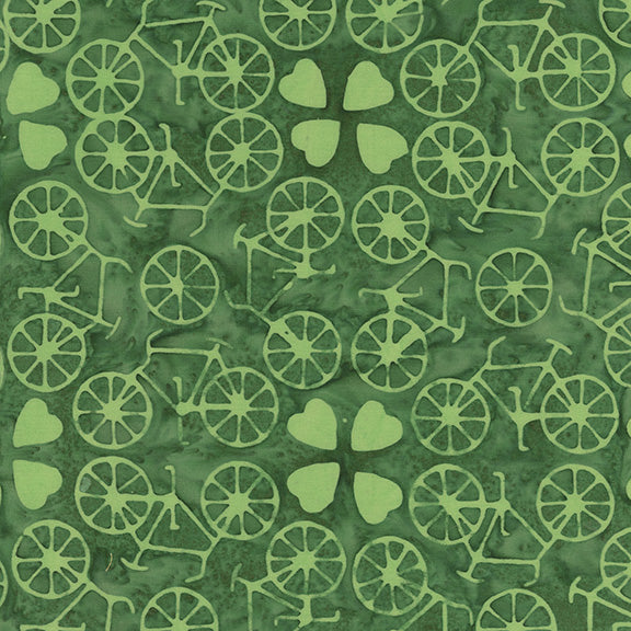 Dutch Days - Bicycle Love in Envy - Shayla Wolf - 749Q-3 - Half Yard (Preorder)
