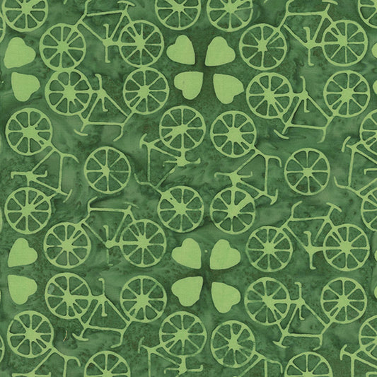 Dutch Days - Bicycle Love in Envy - Shayla Wolf - 749Q-3 - Half Yard (Preorder)