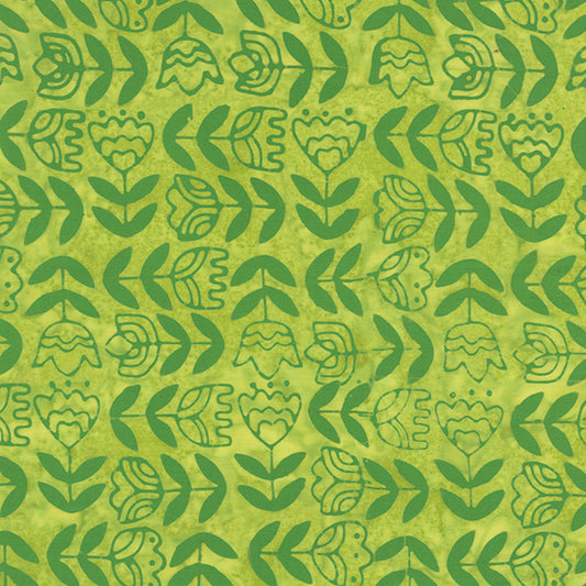 Dutch Days - Tulip Study in Sprout - Shayla Wolf - 750Q-2 - Half Yard (Preorder)