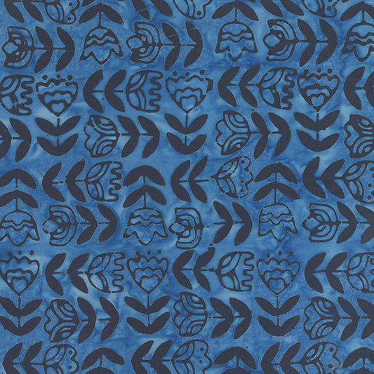 Dutch Days - Tulip Study in Delft - Shayla Wolf - 750Q-3 - Half Yard (Preorder)