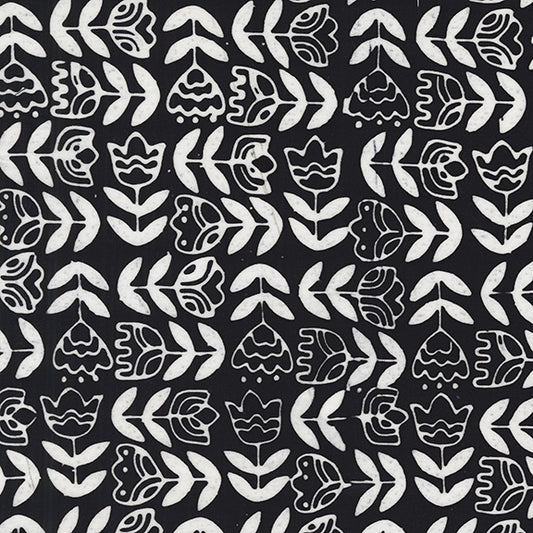 Dutch Days - Tulip Study in Tuxedo - Shayla Wolf - 750Q-5 - Half Yard (Preorder)