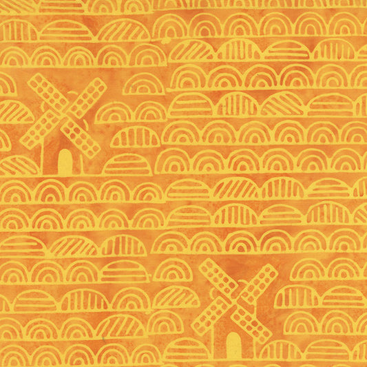 Dutch Days - Windmills in Marmalade - Shayla Wolf - 754Q-1 - Half Yard (Preorder)