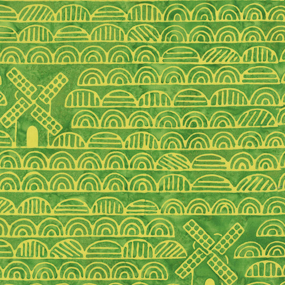 Dutch Days - Windmills in Grasslands - Shayla Wolf - 754Q-2 - Half Yard (Preorder)
