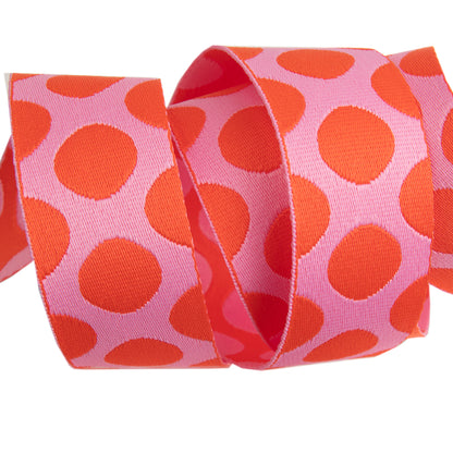 Down to Earth - Dot WEBBING in Pinkerberry - 1-1/2" width - by Tula Pink - One Yard (Preorder)