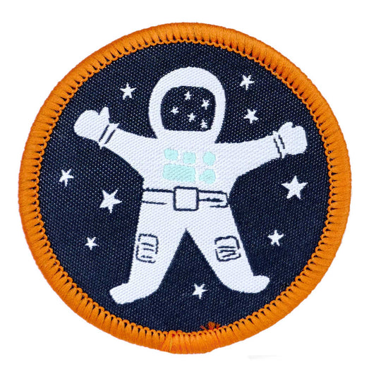 3, 2, 1... Blastoff - Astronaut Badge - 53x53mm - Iron-on Applique Patch