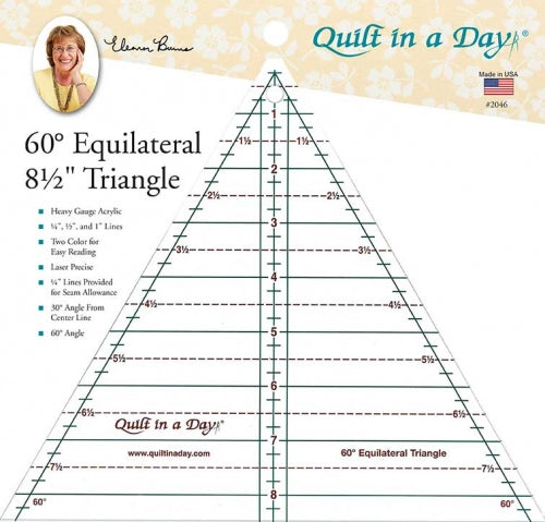 Quilt in a Day - 60 degree Equilateral Ruler 8.5" - 2046QD