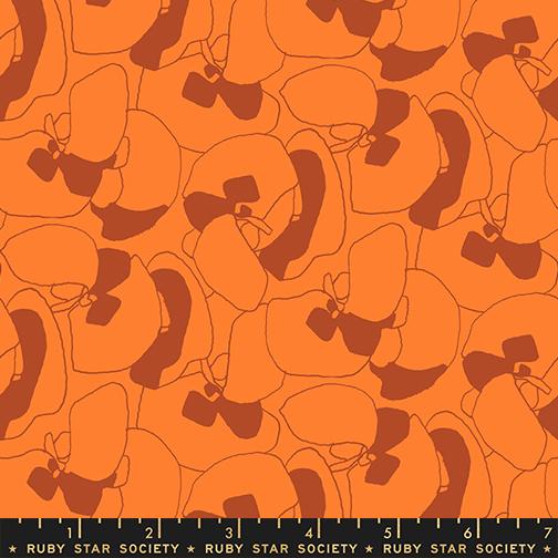Seagrapes in Orange quilting fabric, part of the Memento fabric collection by Ruby Star Society (SKU: RS8000 14)