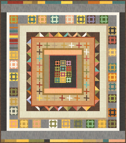 Crossroads Neutral Quilt Kit with Handloom by Tara Faughnan (Preorder)
