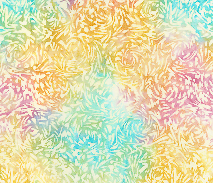 Cotton Batik in Ivory quilting fabric, part of the Banyan BFFs fabric collection by Banyan Batiks (SKU: 81600-12)