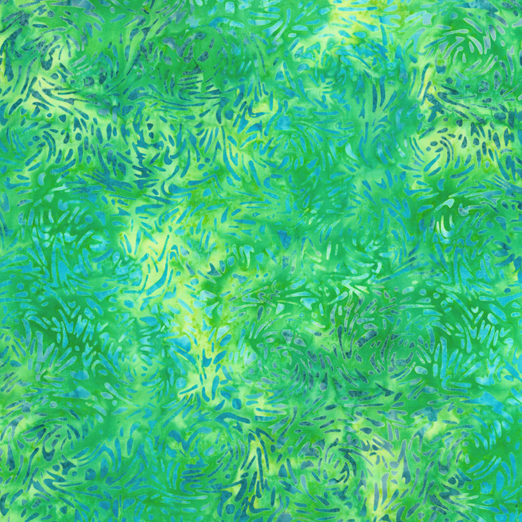 Cotton Batik in Lime Light quilting fabric, part of the Banyan BFFs fabric collection by Banyan Batiks (SKU: 81600-71)