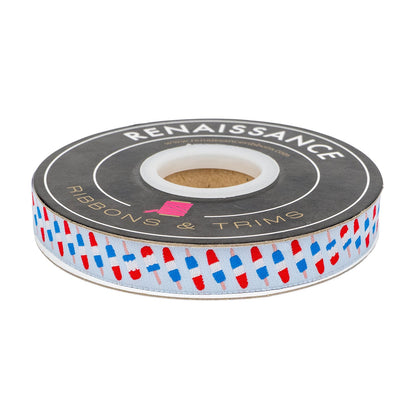 250th Birthday - Push Pops - 5/8" width - by Renaissance Ribbons - One Yard