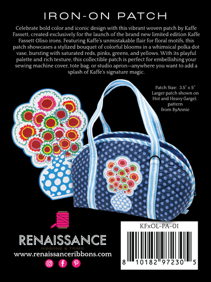 Kaffe Fassett x Oliso - Bouquet Iron-On Woven Patch - 3.5" x 5"