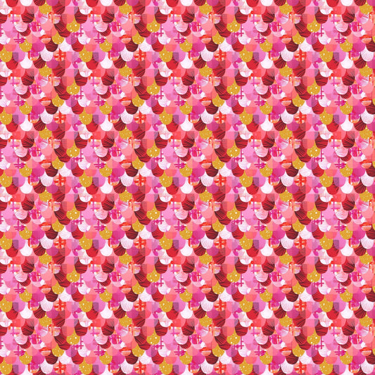 Painted Garden - Scallops in Orange - 91060-56 - Half Yard