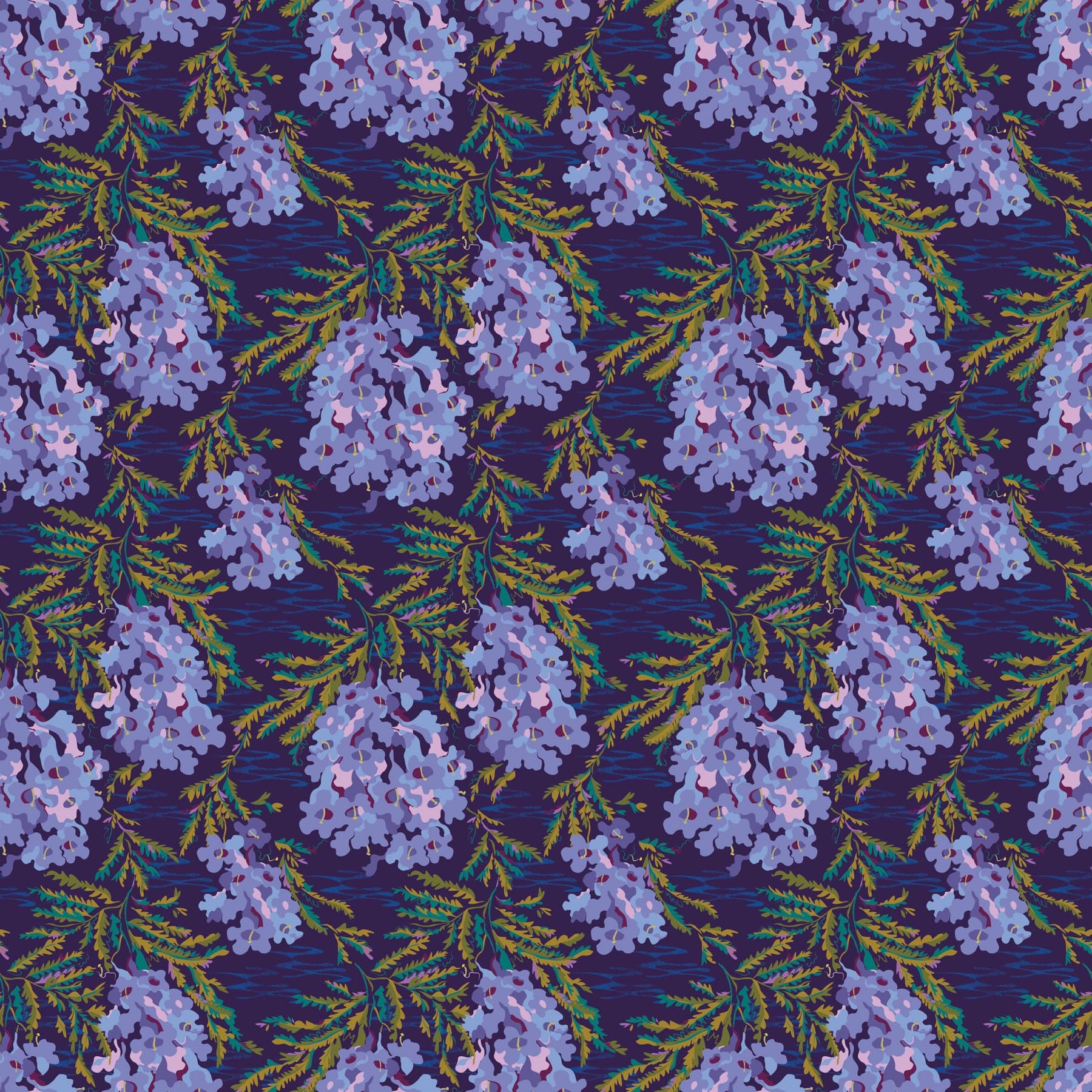 Wandering Eye - Jacaranda in Cool - Kathy Doughty - 91067-49