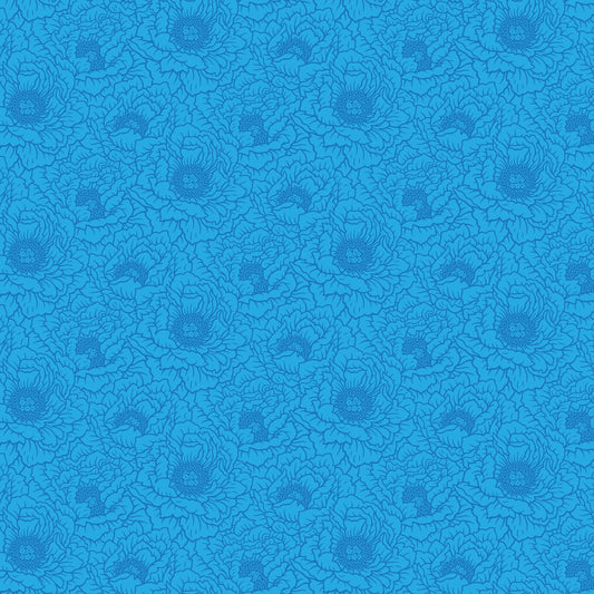 Full Bloom - Peony in Blue - Heather Bailey - 91093-42 - Half Yard