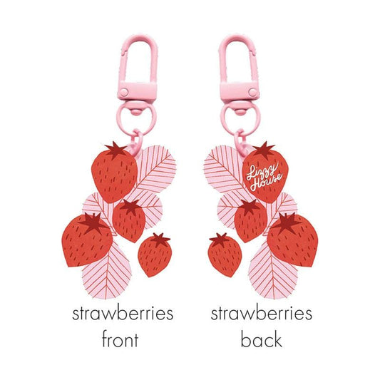 Zipper Gltr Charm Strawberry Bi - Funny Valentine by Lizzy House - SKU: LHFVZ002 (Preorder) 