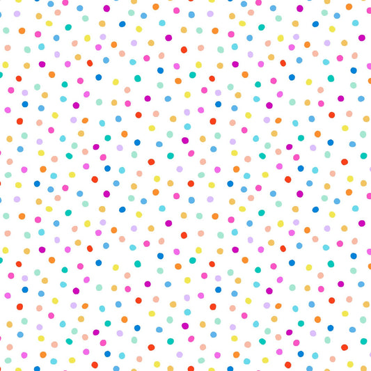 Dovetail - Pompoms in White Multi - 92027-10 - Half Yard