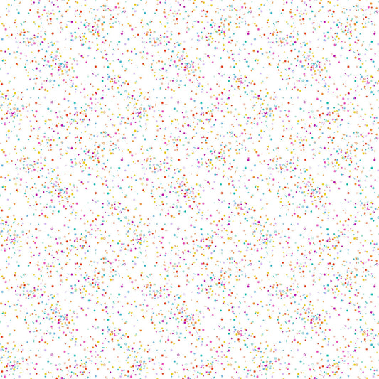 Dovetail - Sprinkles in White Multi - 92028-10 - Half Yard