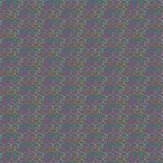 A closeup shot of the quilting fabric pattern called Ribbon, designed by Ghazal Razavi. The SKU is 92094-95.