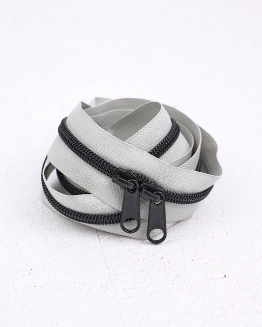 Smoke - Handbag Zipper - Renaissance Ribbons