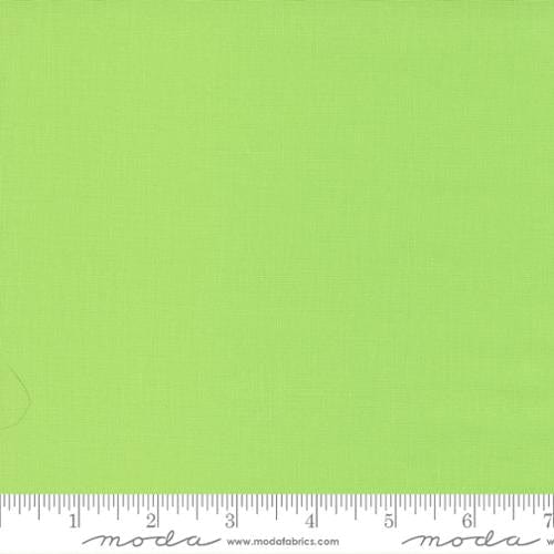 Cotton quilting fabric pattern called 'Amelia Green'. Part of the 'Bella Solids' fabric collection. Designed by Moda for fabric company Moda. SKU: 9900 163. 44-45 inch width.
