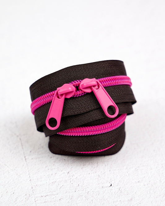 Neon Rose - Handbag Zipper - Renaissance Ribbons