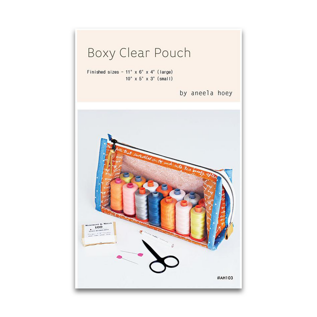 Boxy Clear Pouch - Sewing Pattern - Aneela Hoey - Paper Pattern