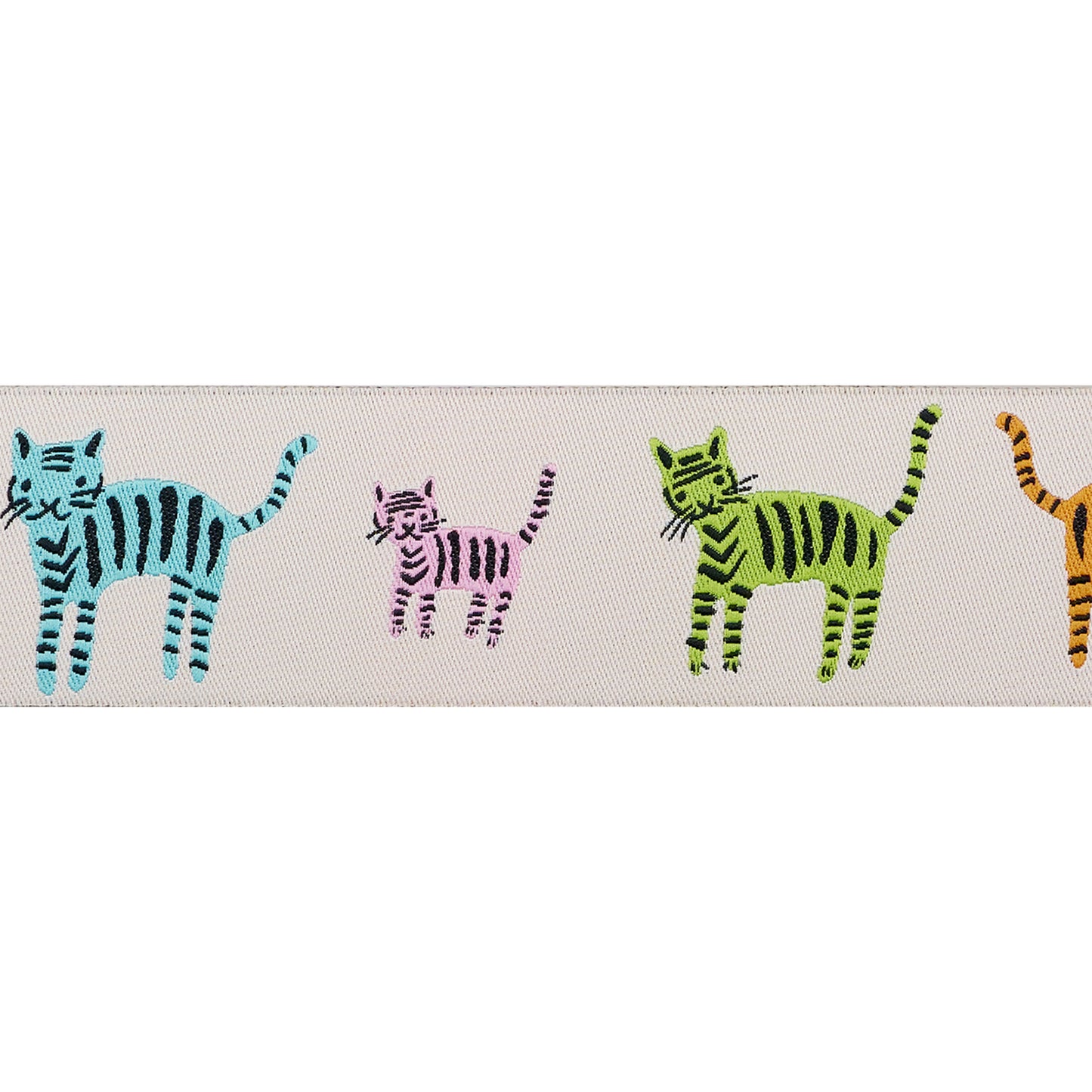 Catnap - Tiger Stripes in Natural - 1-1/2" width - by Alexia Abegg - One Yard