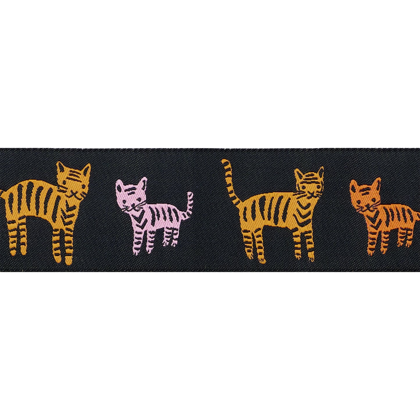 Catnap - Tiger Stripes in Black - 1-1/2" width - by Alexia Abegg - One Yard