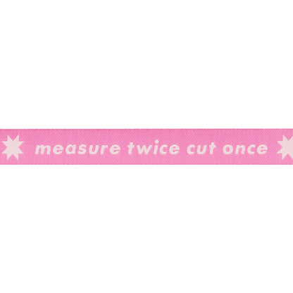 Catnap - Measure Twice in Neon Pink - 5/8" width - by Alexia Abegg - One Yard