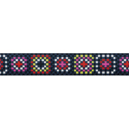 Catnap - Granny Square in Black - 7/8" width - by Alexia Abegg - One Yard