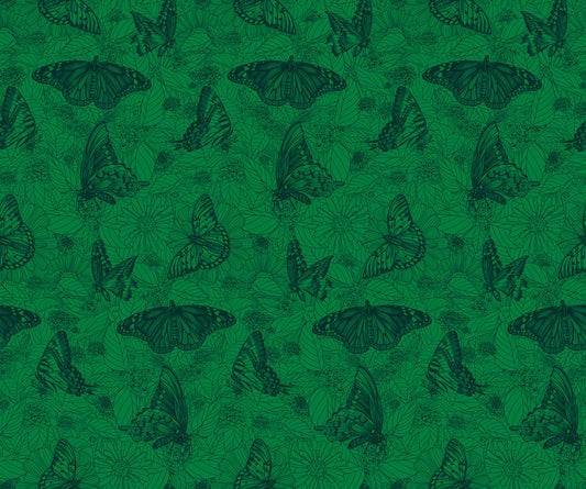 Winging It in Jade quilting fabric, part of the Indelible Ink fabric collection by Anna Maria Textiles (SKU: AMT1006-72C)