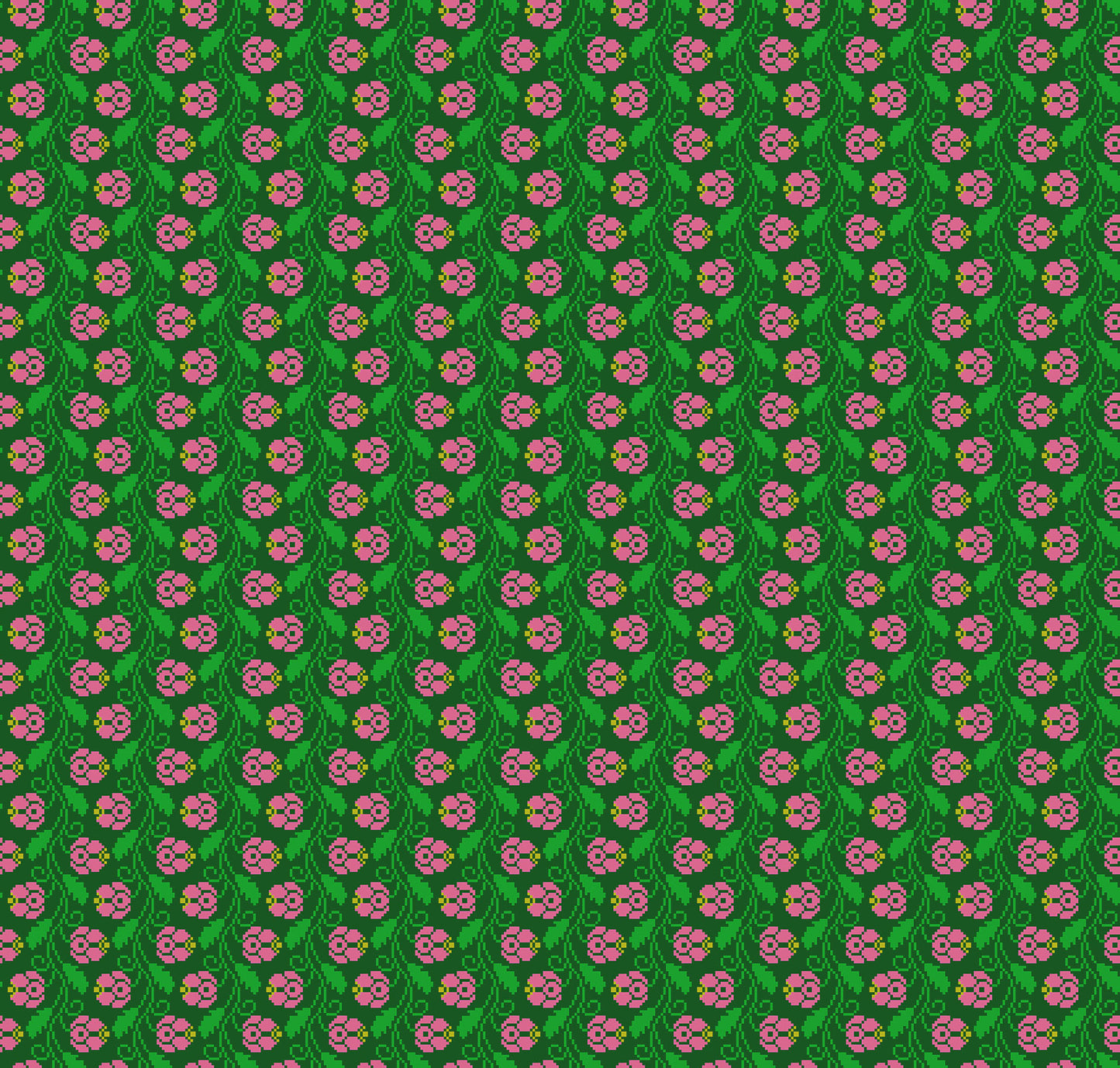 Curled Vine in Darling - Heiress by Anna Maria Textiles - Half Yard